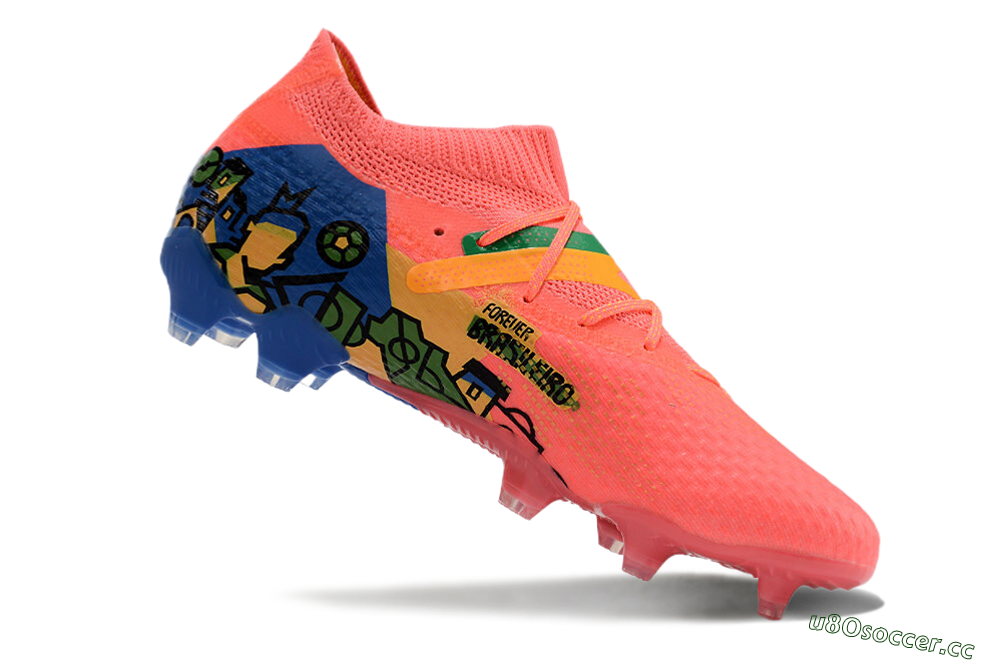 Men's Puma Future Ultimate FG Firm Ground Low-Tops Football Boots - Red/Green/Blue/Yellow 4