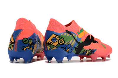 Men's Puma Future Ultimate FG Firm Ground Low-Tops Football Boots - Red/Green/Blue/Yellow