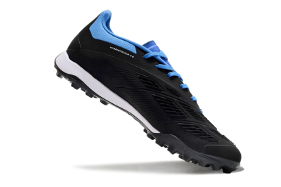 Men's Adidas Predator 24 Elite TF Artificial Turf Low-Tops Football Shoes - Black/White/Blue