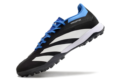 Men's Adidas Predator 24 Elite TF Artificial Turf Low-Tops Football Shoes - Black/White/Blue