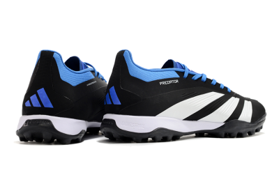 Men's Adidas Predator 24 Elite TF Artificial Turf Low-Tops Football Shoes - Black/White/Blue