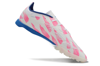 Unisex Adidas Predator 24 Elite TF Artificial Turf Low-Tops Football Shoes - White/Pink/Blue