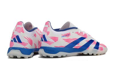 Unisex Adidas Predator 24 Elite TF Artificial Turf Low-Tops Football Shoes - White/Pink/Blue