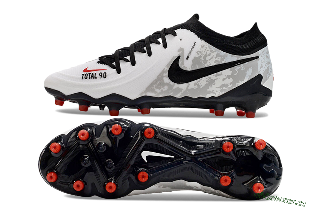 Men's Nike Phantom Luna Elite AG Artificial Grass Low-Tops Football Boots - White/Grey/Black/Red 1
