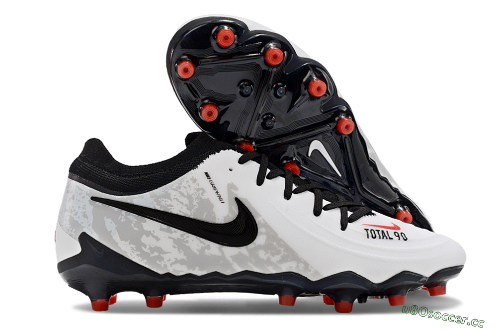 Men's Nike Phantom Luna Elite AG Artificial Grass Low-Tops Football Boots - White/Grey/Black/Red 2