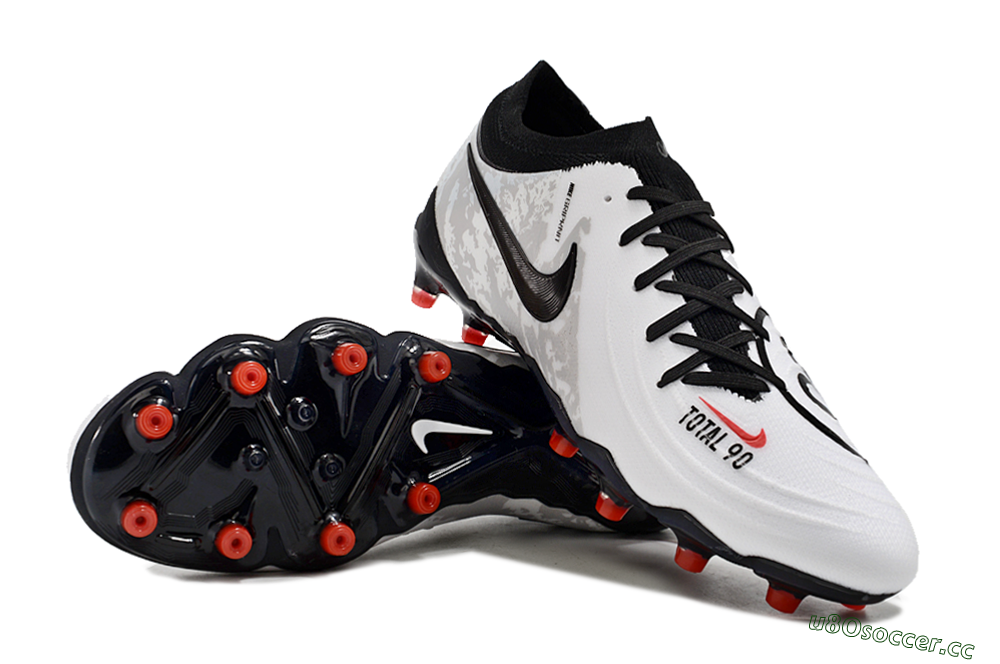 Men's Nike Phantom Luna Elite AG Artificial Grass Low-Tops Football Boots - White/Grey/Black/Red 3