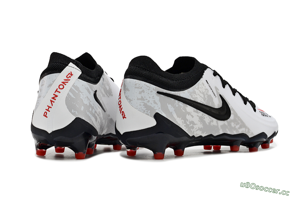 Men's Nike Phantom Luna Elite AG Artificial Grass Low-Tops Football Boots - White/Grey/Black/Red 6