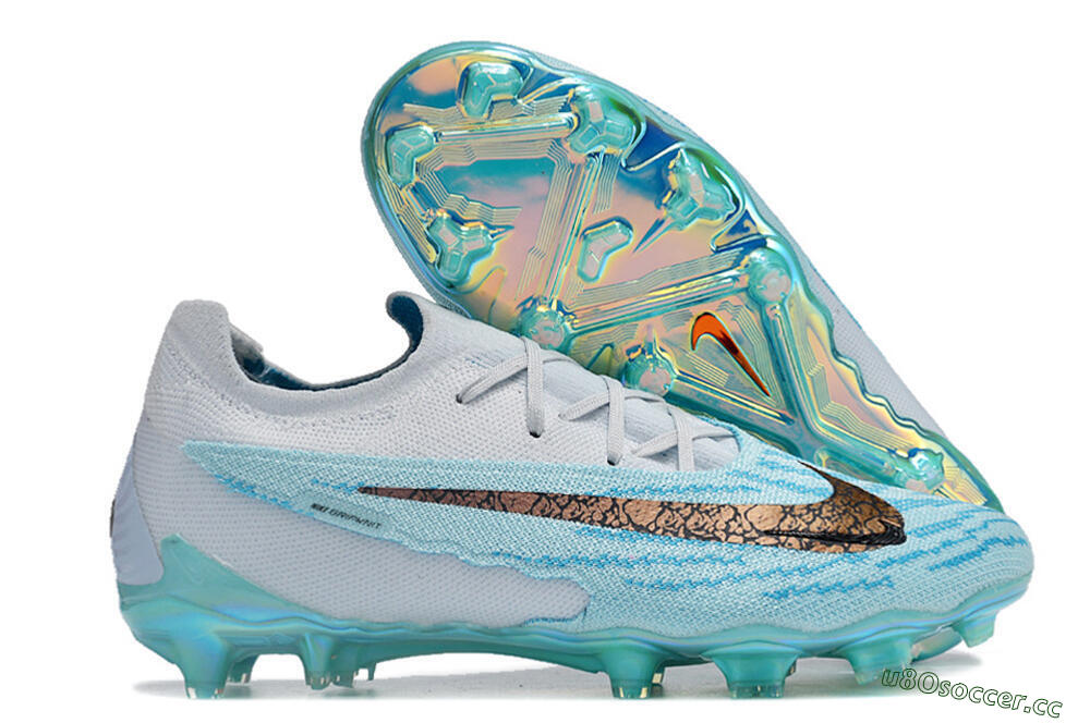 Unisex Nike Phantom GX Elite FG Firm Ground Low-Tops Football Boots - Jade/Black/Gold 2