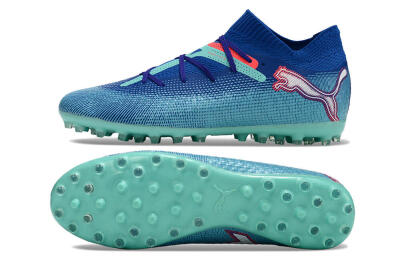 Men's Puma Future Ultimate MG Multi Ground Low-Tops Football Boots - Blue/Jade/Red