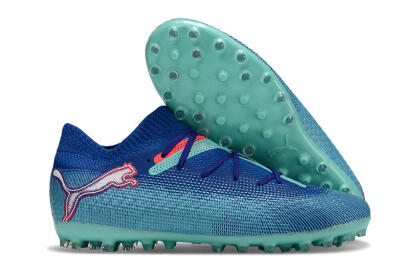 Men's Puma Future Ultimate MG Multi Ground Low-Tops Football Boots - Blue/Jade/Red