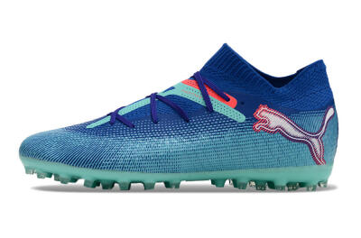 Men's Puma Future Ultimate MG Multi Ground Low-Tops Football Boots - Blue/Jade/Red