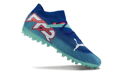 Men's Puma Future Ultimate MG Multi Ground Low-Tops Football Boots - Blue/Jade/Red
