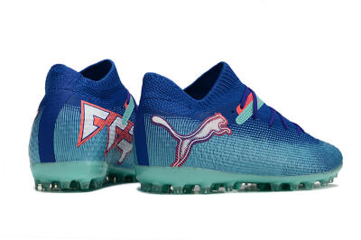 Men's Puma Future Ultimate MG Multi Ground Low-Tops Football Boots - Blue/Jade/Red