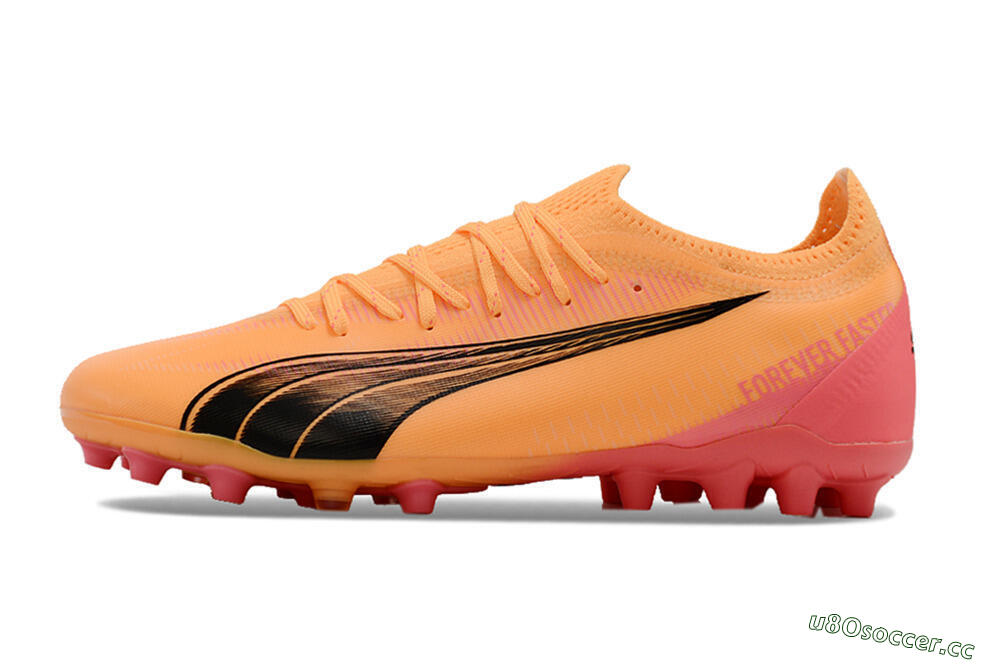 Men's Puma Ultra Ultimate MG Multi Ground Low-Tops Football Boots - Yellow/Black/Pink 0