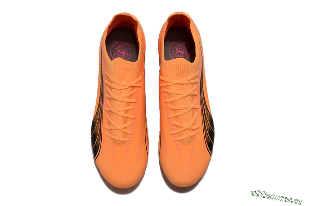 Men's Puma Ultra Ultimate MG Multi Ground Low-Tops Football Boots - Yellow/Black/Pink 4