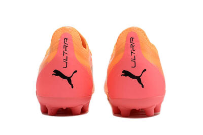 Men's Puma Ultra Ultimate MG Multi Ground Low-Tops Football Boots - Yellow/Black/Pink