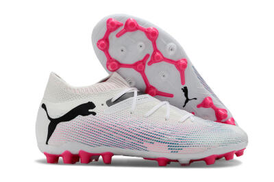Men's Puma Future Ultimate MG Multi Ground Low-Tops Football Boots - White/Blue/Pink