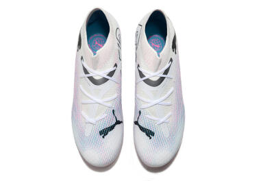 Men's Puma Future Ultimate MG Multi Ground Low-Tops Football Boots - White/Blue/Pink