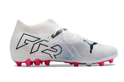 Men's Puma Future Ultimate MG Multi Ground Low-Tops Football Boots - White/Blue/Pink