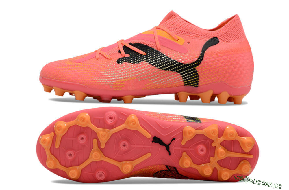 Men's Puma Future Ultimate MG Multi Ground Low-Tops Football Boots - Red/Black/Orange 1