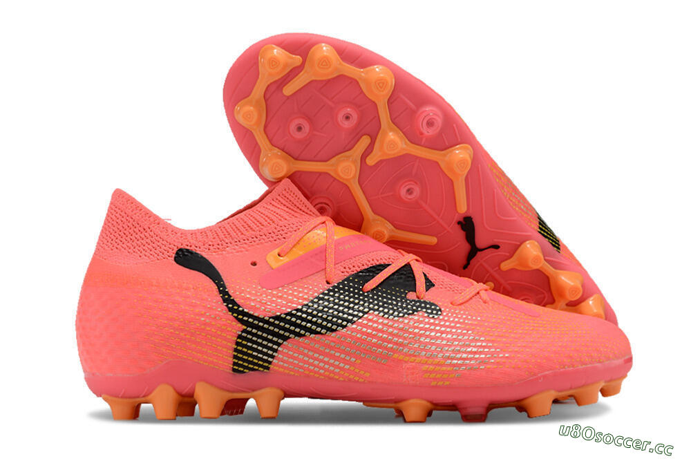 Men's Puma Future Ultimate MG Multi Ground Low-Tops Football Boots - Red/Black/Orange 2
