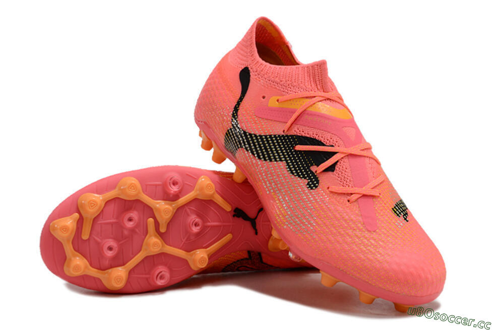 Men's Puma Future Ultimate MG Multi Ground Low-Tops Football Boots - Red/Black/Orange 3