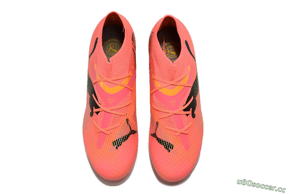 Men's Puma Future Ultimate MG Multi Ground Low-Tops Football Boots - Red/Black/Orange 4