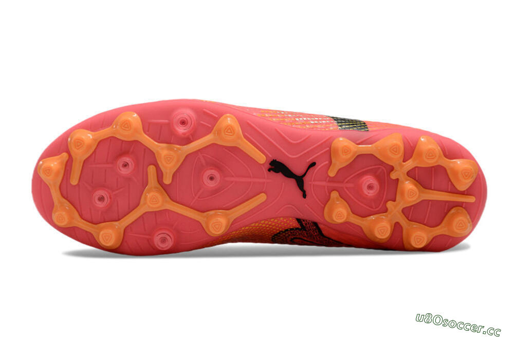 Men's Puma Future Ultimate MG Multi Ground Low-Tops Football Boots - Red/Black/Orange 6