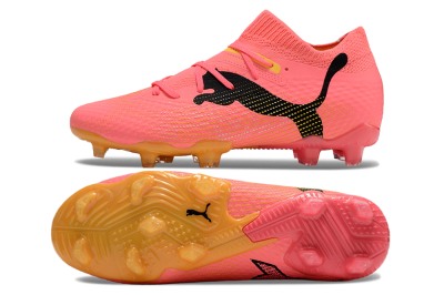 Men's Puma Future Ultimate FG Firm Ground Low-Tops Football Boots - Pink/Black/Yellow