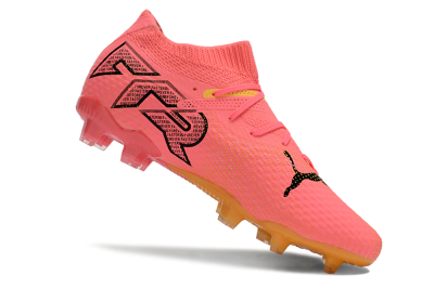Men's Puma Future Ultimate FG Firm Ground Low-Tops Football Boots - Pink/Black/Yellow