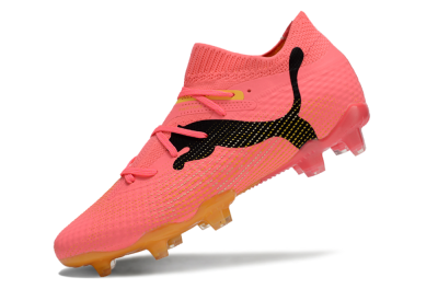Men's Puma Future Ultimate FG Firm Ground Low-Tops Football Boots - Pink/Black/Yellow