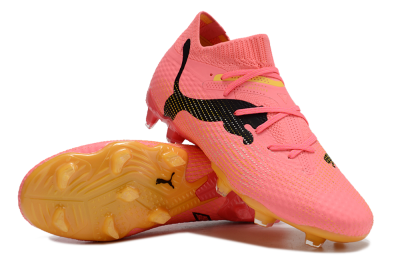 Men's Puma Future Ultimate FG Firm Ground Low-Tops Football Boots - Pink/Black/Yellow