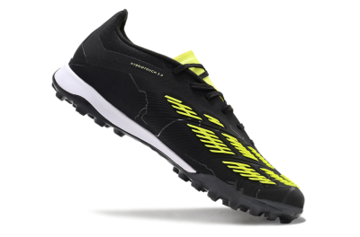 Men's Adidas Predator 24 Elite TF Artificial Turf Low-Tops Football Shoes - Black/Yellow/White