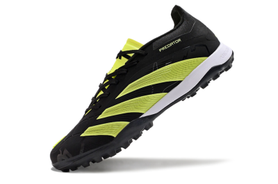 Men's Adidas Predator 24 Elite TF Artificial Turf Low-Tops Football Shoes - Black/Yellow/White