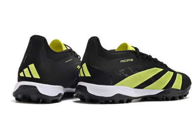 Men's Adidas Predator 24 Elite TF Artificial Turf Low-Tops Football Shoes - Black/Yellow/White