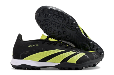 Men's Adidas Predator 24 Elite TF Artificial Turf Low-Tops Football Shoes - Black/Yellow/White