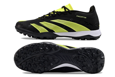 Men's Adidas Predator 24 Elite TF Artificial Turf Low-Tops Football Shoes - Black/Yellow/White