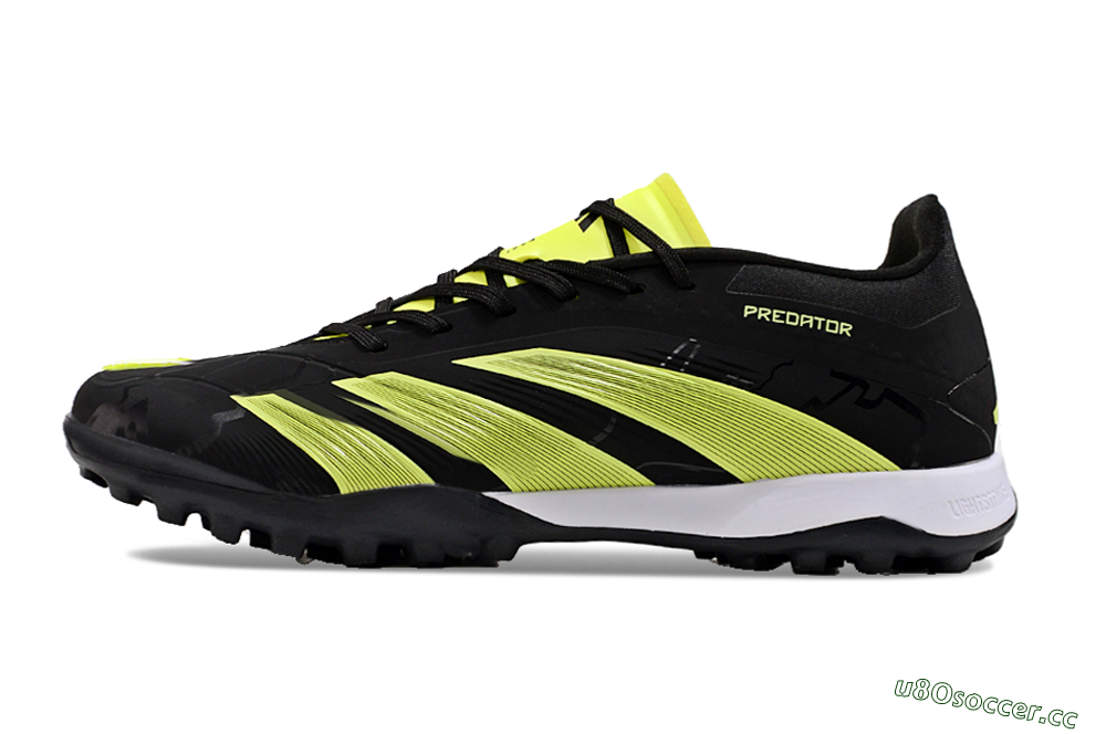 Men's Adidas Predator 24 Elite TF Artificial Turf Low-Tops Football Shoes - Black/Yellow/White 0