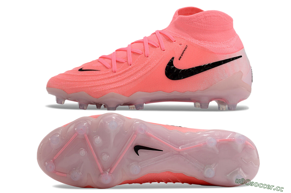 Men's Nike Phantom Luna Elite AG Artificial Grass High-Tops Football Boots - Pink/Black 1