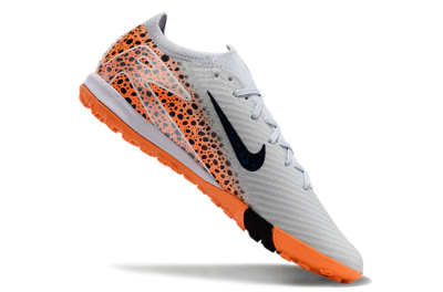 Men's Nike Air Zoom Mercurial Vapor 15 Elite TF Artificial Turf Low-Tops Football Shoes - Grey/Orange/Black