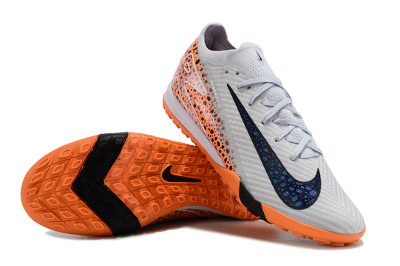 Men's Nike Air Zoom Mercurial Vapor 15 Elite TF Artificial Turf Low-Tops Football Shoes - Grey/Orange/Black