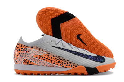 Men's Nike Air Zoom Mercurial Vapor 15 Elite TF Artificial Turf Low-Tops Football Shoes - Grey/Orange/Black