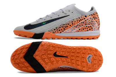 Men's Nike Air Zoom Mercurial Vapor 15 Elite TF Artificial Turf Low-Tops Football Shoes - Grey/Orange/Black
