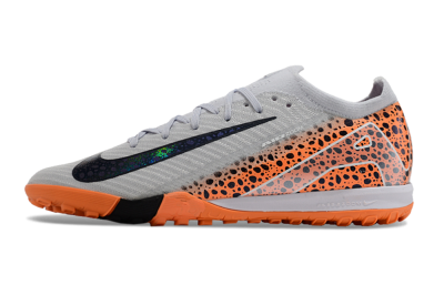 Men's Nike Air Zoom Mercurial Vapor 15 Elite TF Artificial Turf Low-Tops Football Shoes - Grey/Orange/Black