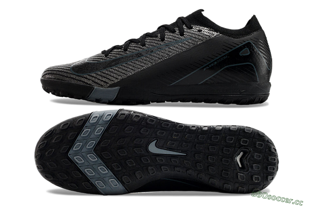 Men's Nike Air Zoom Mercurial Vapor 16 Elite TF Artificial Turf Low-Tops Football Shoes - Silver/Black/Blue 1