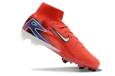 Unisex Nike Air Zoom Mercurial Superfly 10 Elite FG Firm Ground High-Tops Football Boots - Red/White/Blue