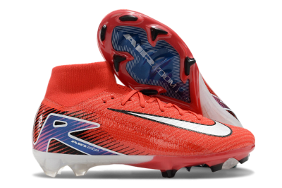 Unisex Nike Air Zoom Mercurial Superfly 10 Elite FG Firm Ground High-Tops Football Boots - Red/White/Blue