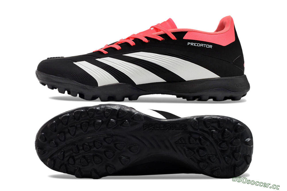 Men's Adidas Predator 24 Elite TF Artificial Turf Low-Tops Football Shoes - Black/White/Red 1