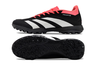Men's Adidas Predator 24 Elite TF Artificial Turf Low-Tops Football Shoes - Black/White/Red