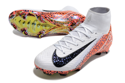 Men's Nike Air Zoom Mercurial Superfly 10 Elite FG Firm Ground High-Tops Football Boots - Grey/Leopard/Gold